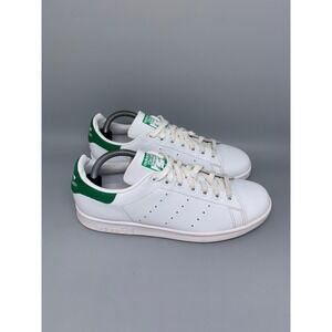 Adidas Stan Smith White Green Tennis Shoes AQ4722 Women's Sz 9.5